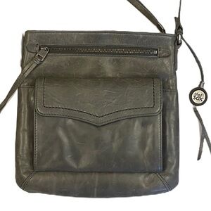The Sak Crossbody Gray Leather Bag, Purse